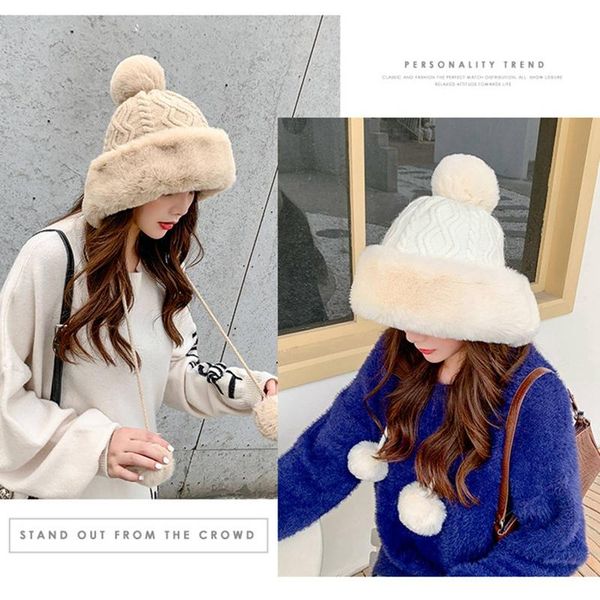 hat women winter soft thick fleece lined dual layer knitted beanie with faux fur pom pom hats keep warm outdoor sports hat, Blue;gray
hat women winter soft thick fleece lined dual layer knitted beanie with faux fur pom pom hats keep warm outdoor sports hat, Blue;gray