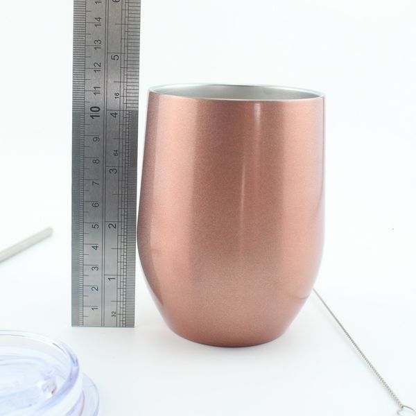 12oz stainless steel glass wine tumbler stemless cup with lid and metal straw vacuum insulated beer coffee mug party bar
12oz stainless steel glass wine tumbler stemless cup with lid and metal straw vacuum insulated beer coffee mug party bar