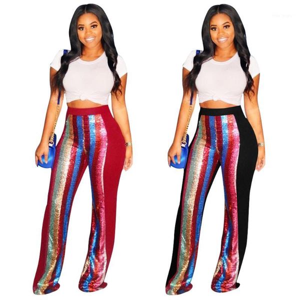women sequin striped pants patchwork flare long trousers for female club pants high waist slim bodycon trousers streetwear1, Black;white
women sequin striped pants patchwork flare long trousers for female club pants high waist slim bodycon trousers streetwear1, Black;white