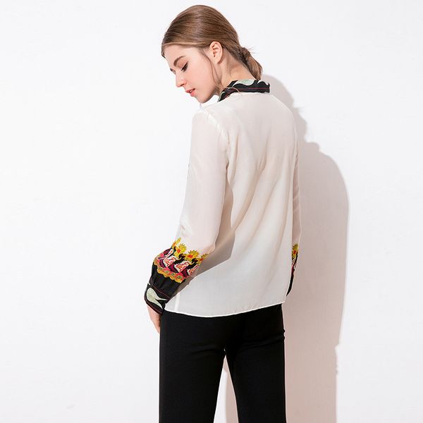 autumn shirt womens european and american elegant commuter long sleeve silk shirt 100% mulberry silk printed wholesale, White
autumn shirt womens european and american elegant commuter long sleeve silk shirt 100% mulberry silk printed wholesale, White