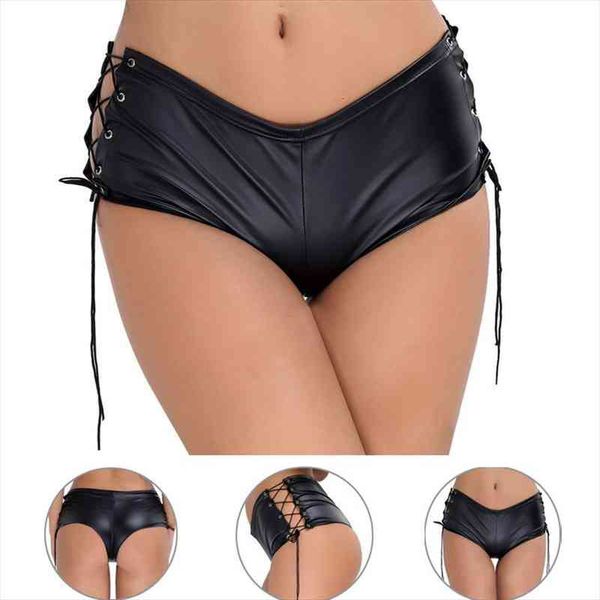 Women Female Leather Sexy Shorts Night Pole Dancing Clubwear For Party Dancewear Bandage Slim Cut Booty Shorts, White;black
Women Female Leather Sexy Shorts Night Pole Dancing Clubwear For Party Dancewear Bandage Slim Cut Booty Shorts, White;black