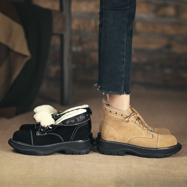 russian ankle leather in upper + wool lining vintage snow boots women's winter shoes o2yo, Black
russian ankle leather in upper + wool lining vintage snow boots women's winter shoes o2yo, Black