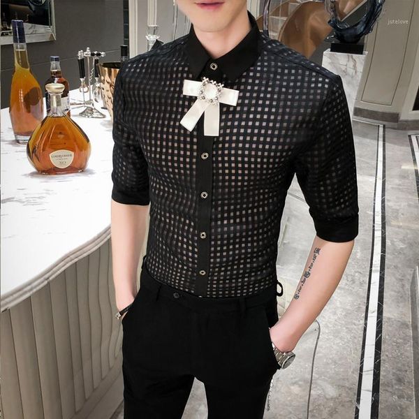 summer lace hollow out shirt men streetwear night club party dress shirts casual slim fit tuxedo shirts camisa social masculina1, White;black
summer lace hollow out shirt men streetwear night club party dress shirts casual slim fit tuxedo shirts camisa social masculina1, White;black