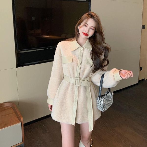 women 2021 autumn winter faux coat female imitation fur jacket casual loose overcoat thick warm plush outerwear c160, Black
women 2021 autumn winter faux coat female imitation fur jacket casual loose overcoat thick warm plush outerwear c160, Black