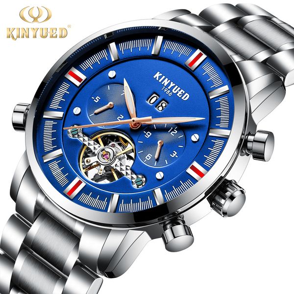 european and american fashion high-end authentic kinyued jinyueda swiss fashion mens solid stainless steel tourbillon automatic mechanical w, Slivery;brown
european and american fashion high-end authentic kinyued jinyueda swiss fashion mens solid stainless steel tourbillon automatic mechanical w, Slivery;brown