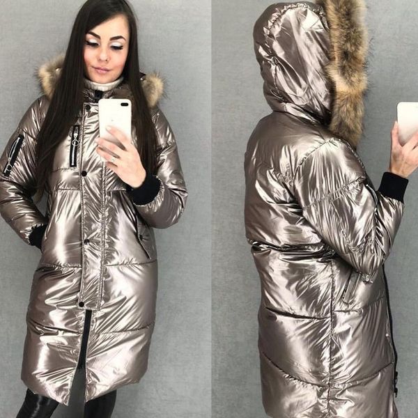 forerun winter long coat women fur hooded jacket glossy bubble jackets thicken parka casual winterjas dames parkas mujer 201029, Black
forerun winter long coat women fur hooded jacket glossy bubble jackets thicken parka casual winterjas dames parkas mujer 201029, Black