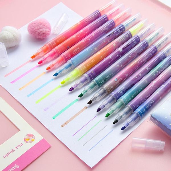12pcs constellation color highlighter pen set starry star zodiac dual-side marker liner for drawing paint office school a60651, Black;red
12pcs constellation color highlighter pen set starry star zodiac dual-side marker liner for drawing paint office school a60651, Black;red