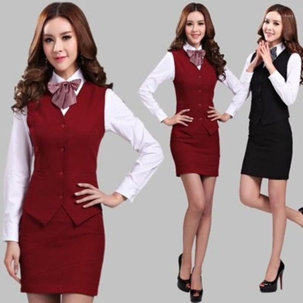 2017 summer work wear women suits skirt fashion plus size vest uniform female clothes vest set formal office ladies suits1, White;black
2017 summer work wear women suits skirt fashion plus size vest uniform female clothes vest set formal office ladies suits1, White;black