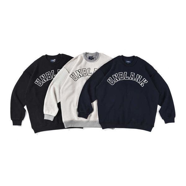 men's hoodies high street double-sided letter sweater, Black