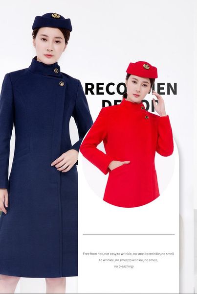women's wool & blends autumn winter over size thicken long waisted coat heavy woolen overcoat stand collar airline stewardess top, Black
women's wool & blends autumn winter over size thicken long waisted coat heavy woolen overcoat stand collar airline stewardess top, Black