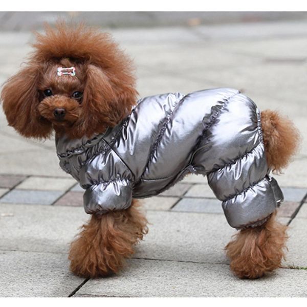 winter dog clothes pet dog down coat jacket for chihuahua soft fur hood cothing for small medium dogs puppy outfit