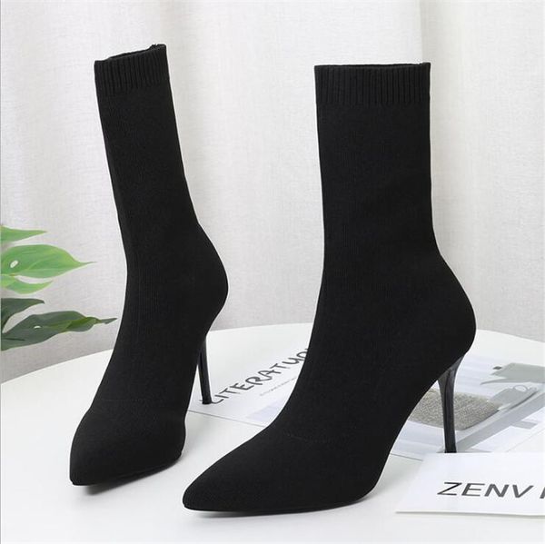 sock boots knitting stretch boots high heels for women fashion shoes 2020 spring autumn ankle booties female, Black
sock boots knitting stretch boots high heels for women fashion shoes 2020 spring autumn ankle booties female, Black