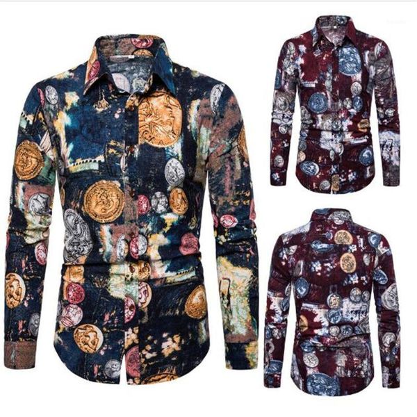 men's casual shirts autumn street fashion men's lapel doodle floral printing long-sleeve shirt hip hop punk style slim oversize, White;black
men's casual shirts autumn street fashion men's lapel doodle floral printing long-sleeve shirt hip hop punk style slim oversize, White;black