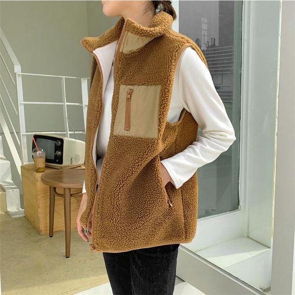 hzirip new autumn winter plus size faux lambwool vest coat women fur jacket loose solid thick sleeveless outwear female, Black
hzirip new autumn winter plus size faux lambwool vest coat women fur jacket loose solid thick sleeveless outwear female, Black