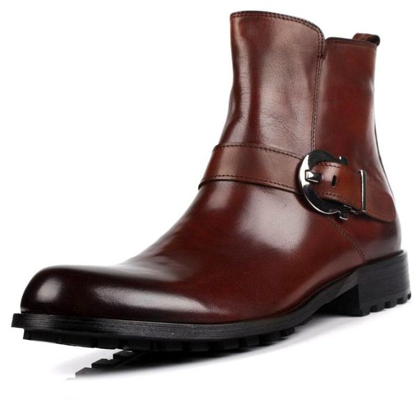 autumn and winter new leather men's single boots high leather shoes british fashion trend cowhide men's boots trend, Black
autumn and winter new leather men's single boots high leather shoes british fashion trend cowhide men's boots trend, Black