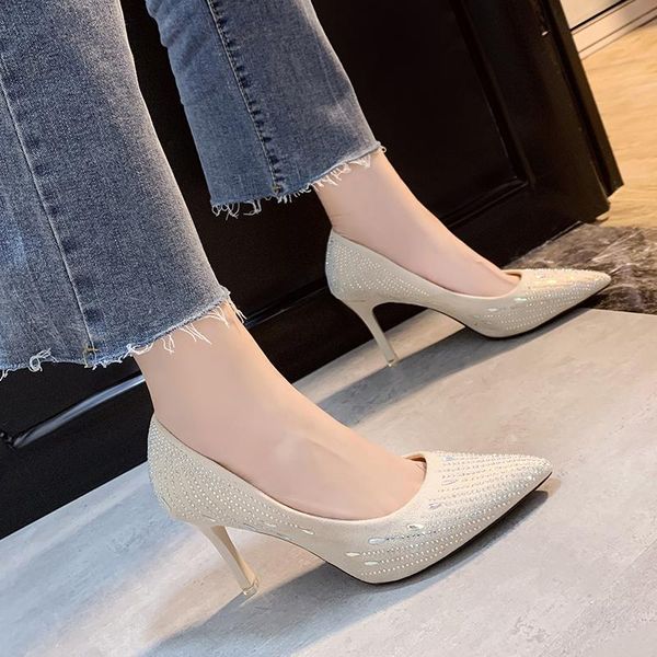 new pointed toe high heels shoes mature female fashion advanced luxury rhinestone dress slip-on office women pumps w37-03, Black
new pointed toe high heels shoes mature female fashion advanced luxury rhinestone dress slip-on office women pumps w37-03, Black