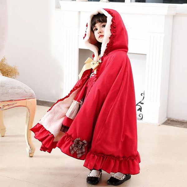 2y-10y original boutique winter girls' overcoat lolita warm long plush lining vintage sweet princess christmas cloak, Blue;gray
2y-10y original boutique winter girls' overcoat lolita warm long plush lining vintage sweet princess christmas cloak, Blue;gray