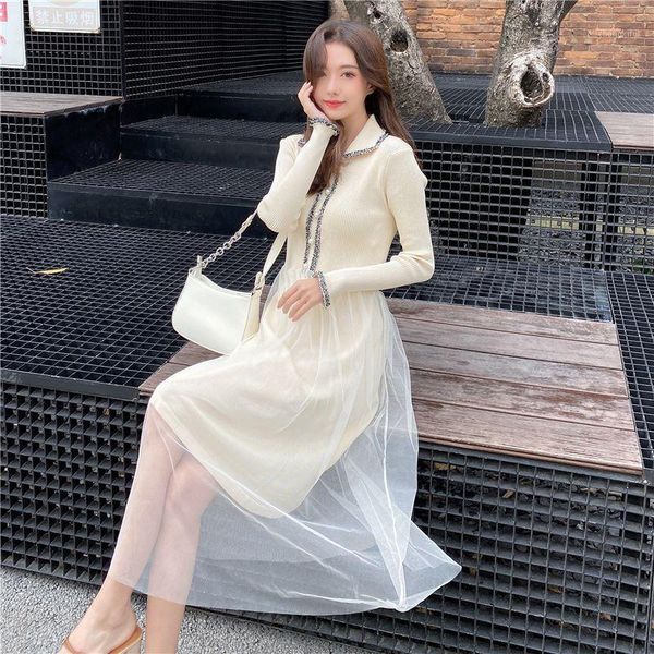coigarsam french style knitting women dress high waist dresses apricot 52721, Black;gray
coigarsam french style knitting women dress high waist dresses apricot 52721, Black;gray