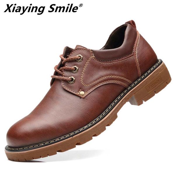 men's fashion work lace up casual genuine leather male student skate shoe low shoes zapatos de hombre 201130, Black
men's fashion work lace up casual genuine leather male student skate shoe low shoes zapatos de hombre 201130, Black