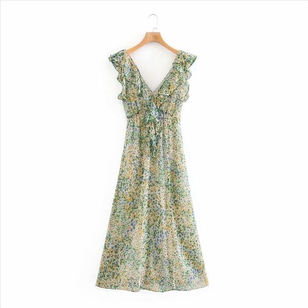 2020 women fashion v neck cascading ruffles print chiffon midi dress female back zipper summer vestido chic brand dresses, Black;gray
2020 women fashion v neck cascading ruffles print chiffon midi dress female back zipper summer vestido chic brand dresses, Black;gray