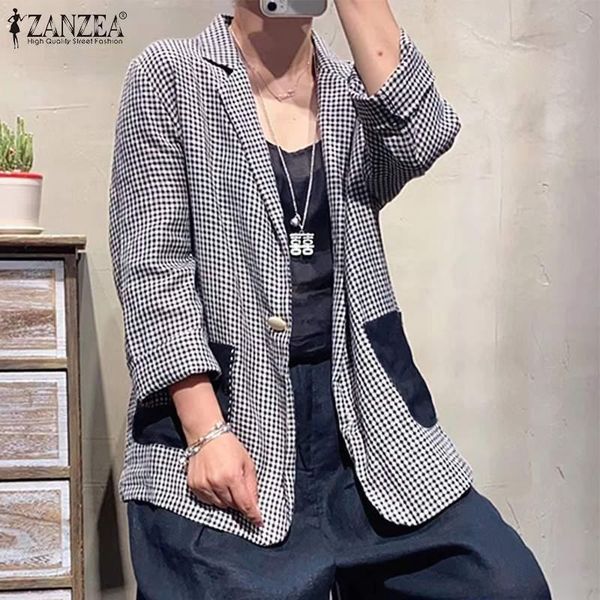 women's suits & blazers zanzea women coats and jackets 2021 ladies turn down collar outwear female office autumn long sleeve overcoats, White;black
women's suits & blazers zanzea women coats and jackets 2021 ladies turn down collar outwear female office autumn long sleeve overcoats, White;black