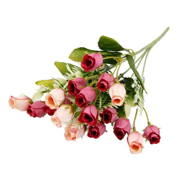 18 heads artificial flowers long stem wedding decoration silk rose fake flowers plastic branches with leaves home l decor 
18 heads artificial flowers long stem wedding decoration silk rose fake flowers plastic branches with leaves home l decor