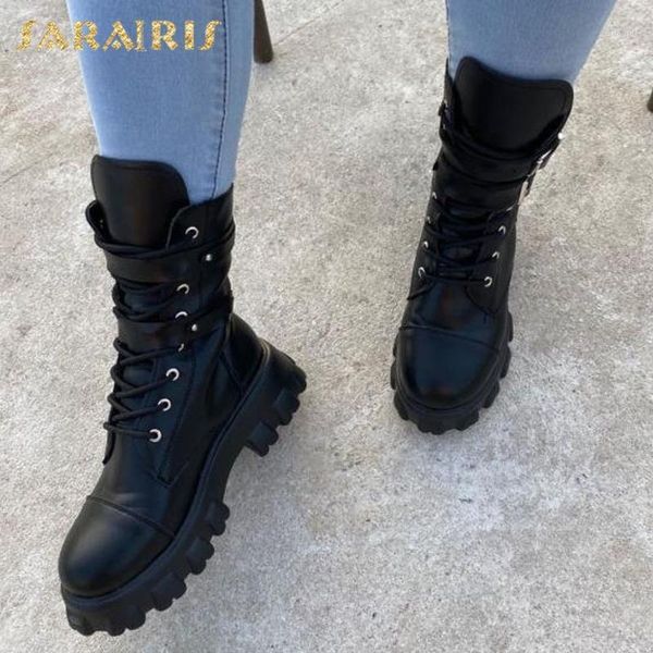 boots sarairis 2021 arrivals motorcycle women shoes platform lace up comfortable buckle decoration dropship ladies1, Black
boots sarairis 2021 arrivals motorcycle women shoes platform lace up comfortable buckle decoration dropship ladies1, Black