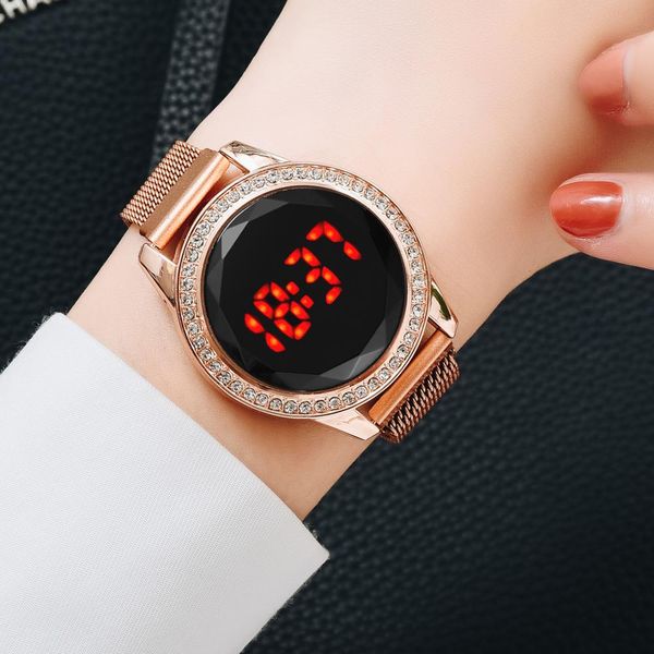 luxury fashion 2020 magnetic women watches rose diamond touch screen mesh strap ladies electronic wristwatches minimalist female clock fashi, Slivery;brown
luxury fashion 2020 magnetic women watches rose diamond touch screen mesh strap ladies electronic wristwatches minimalist female clock fashi, Slivery;brown
