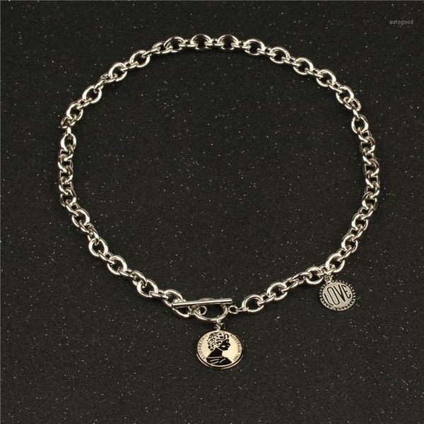 chokers street hip hop necklace men and women fashionista clavicle chain couple wild love letters stainless steel head pendant1, Golden;silver
chokers street hip hop necklace men and women fashionista clavicle chain couple wild love letters stainless steel head pendant1, Golden;silver