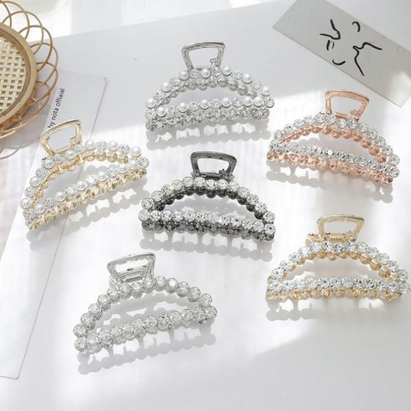 fashion crystal rhinestone hair claws pearl hair clips barrettes temperament women shark clip hair jewelry accessories, Slivery;golden
fashion crystal rhinestone hair claws pearl hair clips barrettes temperament women shark clip hair jewelry accessories, Slivery;golden