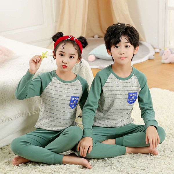 set clothing cotton boys underwear and pure girls cloth autumn pants pajamas children's home d4nl, Blue;red
set clothing cotton boys underwear and pure girls cloth autumn pants pajamas children's home d4nl, Blue;red
