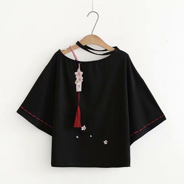 japanese women lolita t-shirt short sleeve sweet sakura tassel embroidery t-shirt women harajuku drop shipping, White
japanese women lolita t-shirt short sleeve sweet sakura tassel embroidery t-shirt women harajuku drop shipping, White
