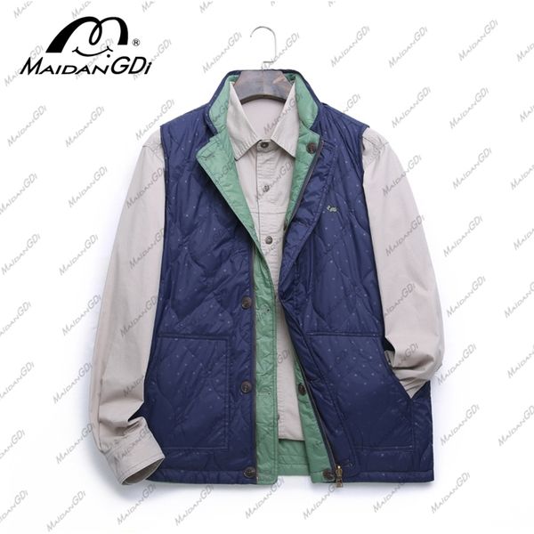 maidangdi men's waistcoat jackets vest 2020 summer new solid color stand collar climbing hiking work sleeveless with pockets lj201217, Black;white
maidangdi men's waistcoat jackets vest 2020 summer new solid color stand collar climbing hiking work sleeveless with pockets lj201217, Black;white