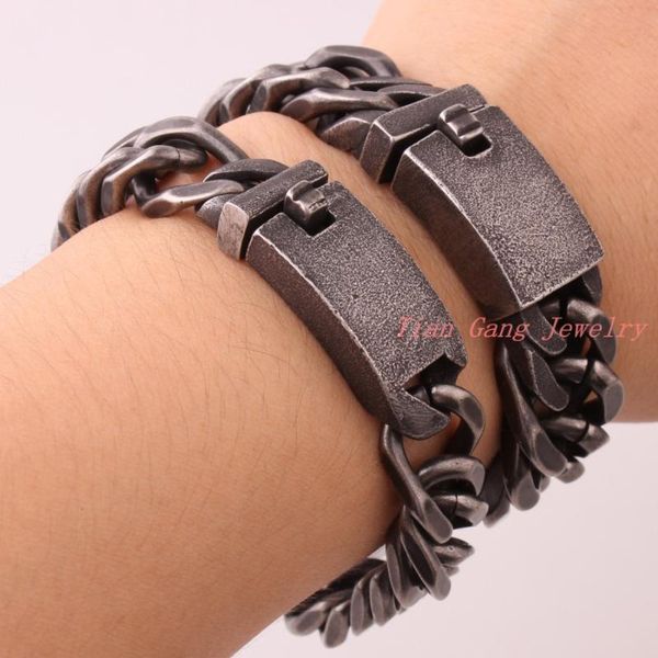 link, chain fashion men's jewelry 316l stainless steel cuban curb bracelet men, Black
link, chain fashion men's jewelry 316l stainless steel cuban curb bracelet men, Black