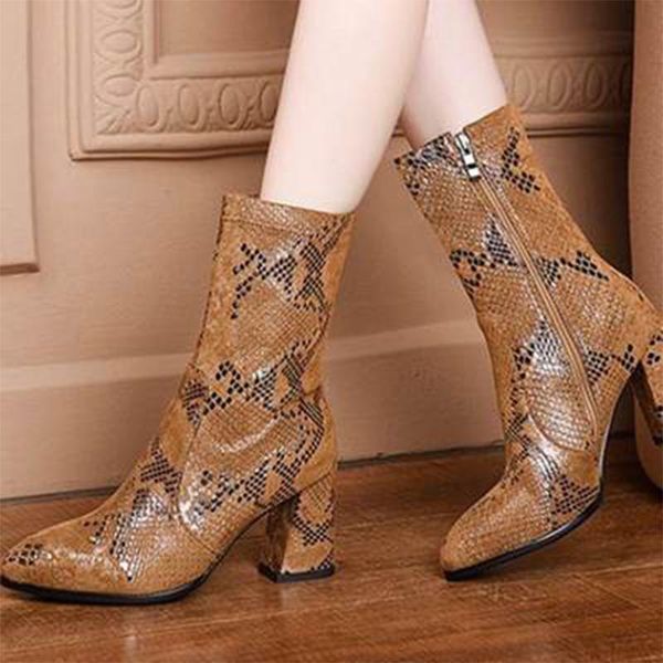 women's ankle boots shoes women snake skin pattern boots ladies pointed toe ladies short plush female zipper shoes 2021, Black
women's ankle boots shoes women snake skin pattern boots ladies pointed toe ladies short plush female zipper shoes 2021, Black