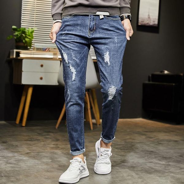 men's jeans full length casual pants spring summer autumn for male denim pencil coated trousers, Blue
men's jeans full length casual pants spring summer autumn for male denim pencil coated trousers, Blue
