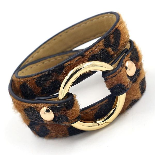 fashion bracelet brown multi-layer 3-ring alloy ring leopard horse hair poly urethane leather bracelet female jllifz
fashion bracelet brown multi-layer 3-ring alloy ring leopard horse hair poly urethane leather bracelet female jllifz