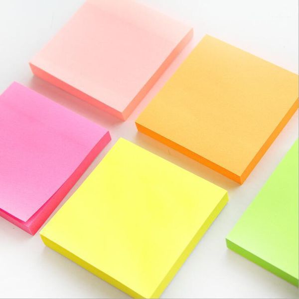 

100 sheets/pack fluorescent removable n-times sticky memo note message notepad dairy planner student school office stationery1