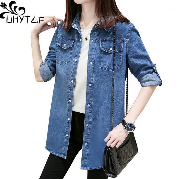 uhytgf spring autumn jean shirts women long sleeve single breasted casual cotton jeans female slim 3xl plus size jacket 10771, Black;brown
uhytgf spring autumn jean shirts women long sleeve single breasted casual cotton jeans female slim 3xl plus size jacket 10771, Black;brown