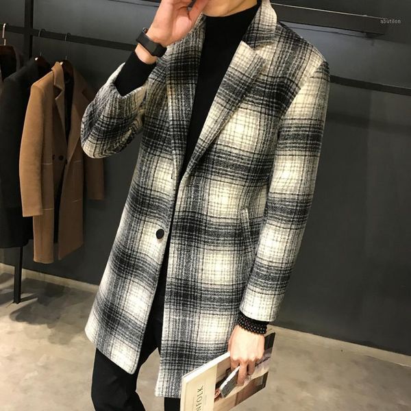 men's wool & blends 2021 winter slim fit men's leisure medium-long plaid coats male business casual fashion jackets overcoat m-3xl, Black
men's wool & blends 2021 winter slim fit men's leisure medium-long plaid coats male business casual fashion jackets overcoat m-3xl, Black