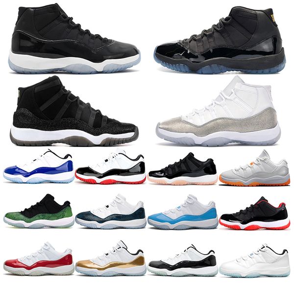with box men women 11s 11 basketball shoes space jam gamma blue heiress metallic silver unc bred low cherry mens trainer sports sneakers
with box men women 11s 11 basketball shoes space jam gamma blue heiress metallic silver unc bred low cherry mens trainer sports sneakers