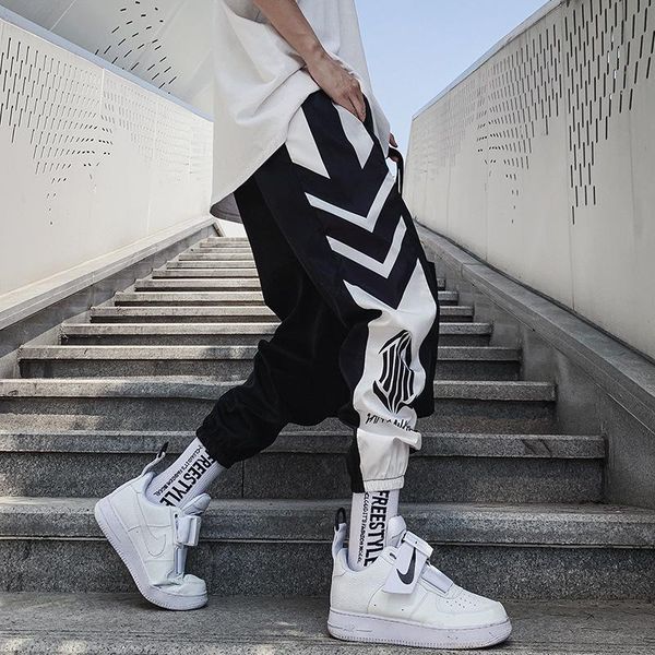 men's pants 2021 explosion sports hiphop casual for men and women hip hop rapping tide joggers, Black