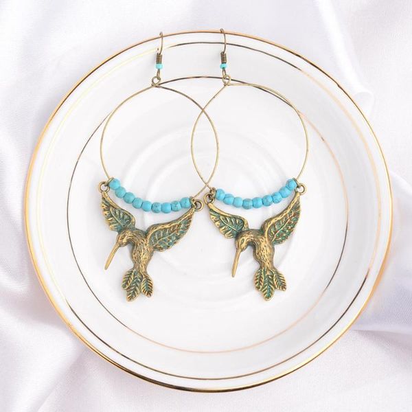 retro style round fashion natural stone bead beaded long earrings alloy hummingbird shape pendant earrings 2020 thai jewelry, Silver
retro style round fashion natural stone bead beaded long earrings alloy hummingbird shape pendant earrings 2020 thai jewelry, Silver
