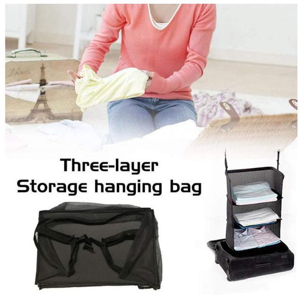 3 layers portable travel storage bag hook hanging organizer wardrobe clothes storage rack holder travel suitcase shelves black1
3 layers portable travel storage bag hook hanging organizer wardrobe clothes storage rack holder travel suitcase shelves black1