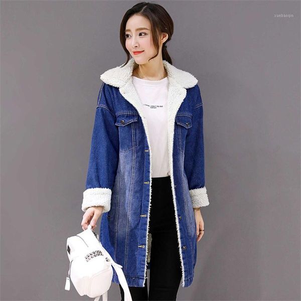 2018 new warm winter bomber women lambswool warm parkas coat jeans denim jackets cotton long basic ladies female1, Black;brown
2018 new warm winter bomber women lambswool warm parkas coat jeans denim jackets cotton long basic ladies female1, Black;brown