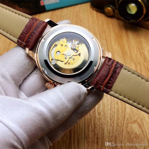 super personality full hollow-out automatic watch german famous brand men's leather watches 40mm men's exquisite, Slivery;brown
super personality full hollow-out automatic watch german famous brand men's leather watches 40mm men's exquisite, Slivery;brown
