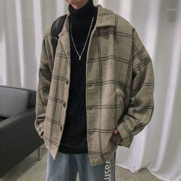 winter fashion korean woollen coat men men's loose woolen windbreaker jacket trend overcoat, Black
winter fashion korean woollen coat men men's loose woolen windbreaker jacket trend overcoat, Black