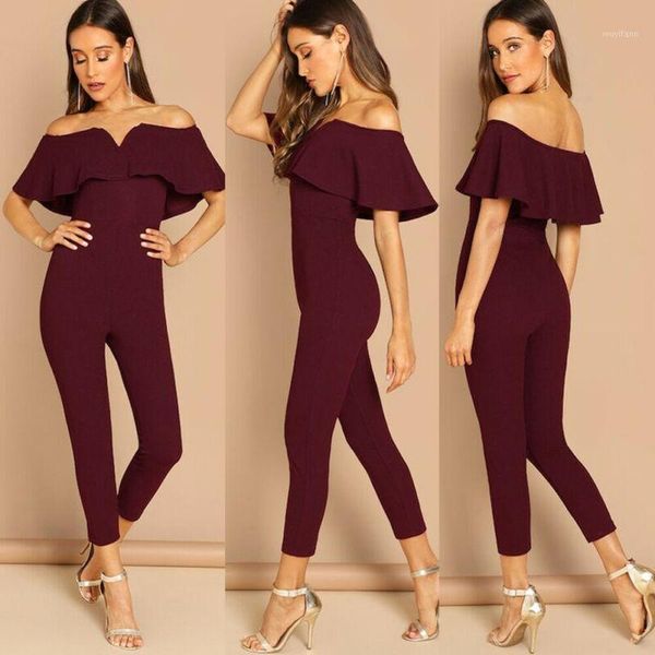 women fashion elegant jumpsuit romper off shoulder playsuit clubwear trousers bodycon solid color jumosuit outfit1, Black;white
women fashion elegant jumpsuit romper off shoulder playsuit clubwear trousers bodycon solid color jumosuit outfit1, Black;white