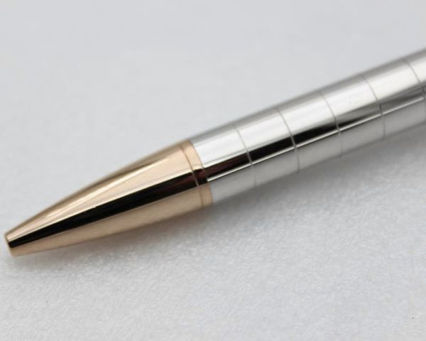 1 Pcs Unique Design Luxury Pen , Oblique Head Metal Checkered Style Ballpoint Pen For Writing