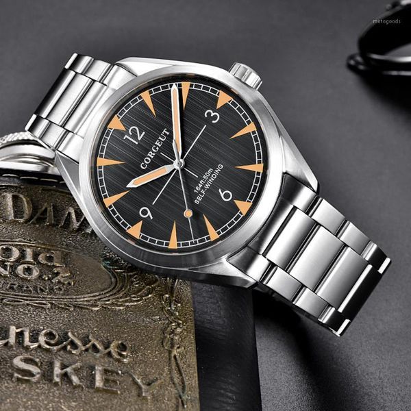 wristwatches corgeut watch men automatic mechanical leather strap sapphire business sport male luxury glass wristwatch 11, Slivery;brown
wristwatches corgeut watch men automatic mechanical leather strap sapphire business sport male luxury glass wristwatch 11, Slivery;brown